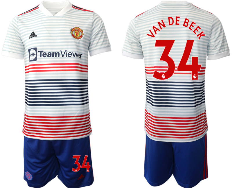 Men 2022-2023 Club Manchester United away white #34 Adidas Soccer Jersey->denver broncos->NFL Jersey